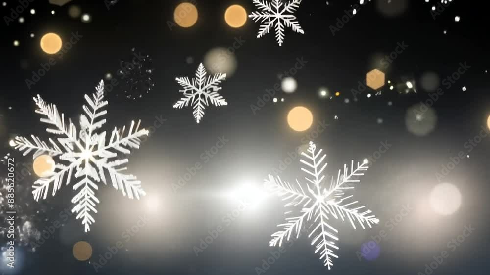 Poster abstract christmas background with snowflakes generative ai
