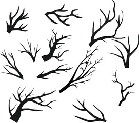 Trees and trunk Vector logo design