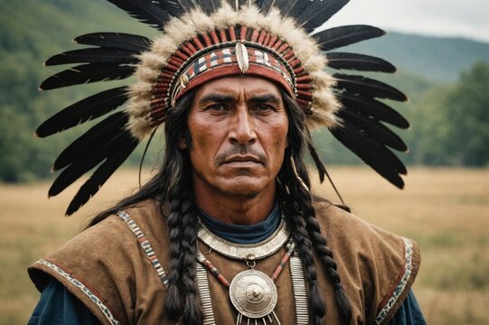 portrait of Comanche Warrior - Pre-Columbian to Colonial Era, North America