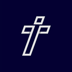 Initial IT or TI Letter Logo, Monogram Logo letter I with T combination, design logo template, vector illustration