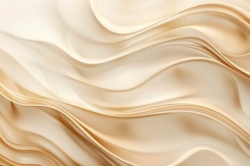 Obraz premium Abstract wavy beige background with smooth curves and flowing lines