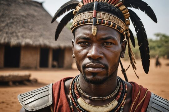 portrait of Bantu Warrior - Ancient to Modern Era, Sub-Saharan Africa
