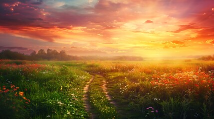 Obraz premium Beautiful Blue Skies with Nature, Moon ,Cloud ,Beach scenery, Tree, night -Anime concept Background