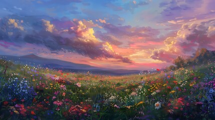 Beautiful Blue Skies with Nature, Moon ,Cloud ,Beach scenery, Tree, night -Anime concept Background