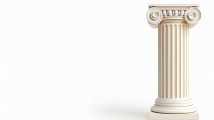 Obraz premium A white column with a spiral design on it