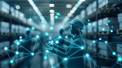 A computer screen shows a grid of boxes with people in them