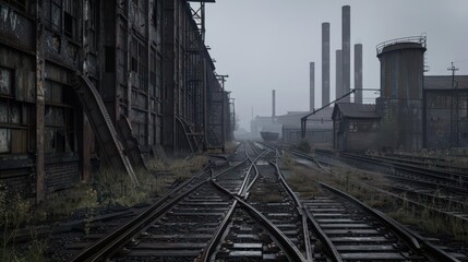 A supernatural scene where brownfield redevelopment transforms abandoned industrial sites into thriving, enchanted communities filled with vibrant energy