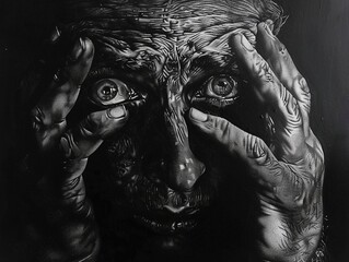 An ultra-calistic drawing by a talented artist for whom the stage is life.