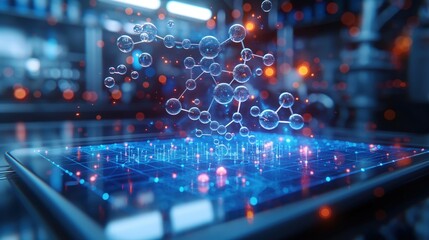 Digital Molecular Visualization in High-Tech Lab