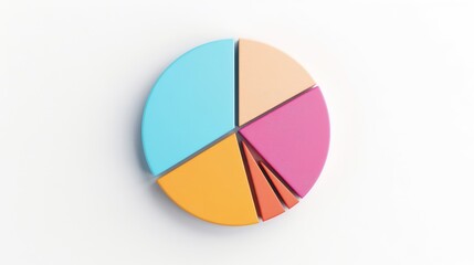 Fototapeta premium A colorful pie chart is shown with each slice of the pie representing a differen