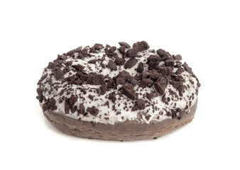 Chocolate Doughnuts Isolated, Brown Donuts
