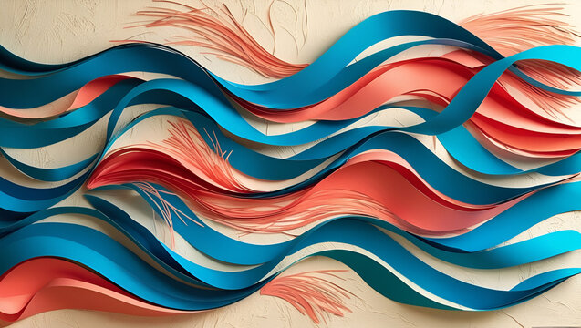 Default Vibrant abstract paper art intricately crafted
