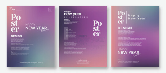 Invitation card For New Year celebration. Beautiful design with a modern style for an event on New Year's Eve.