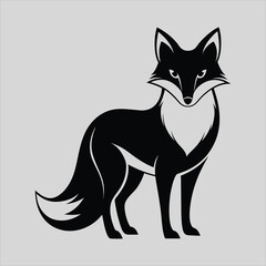 Obraz premium Fox silhouette illustration Vector.