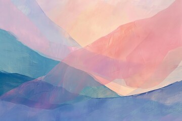 Fototapeta premium Abstract Modern Design Graphic Painting with Soft Pastel Colors - Contemporary Art Background for Cards and Posters