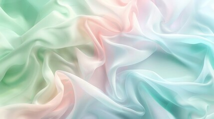 Obraz premium Abstract Background, pastel tones of mint green, baby blue, and soft pink merging in a delicate, harmonious dance, creating a light and airy feel.