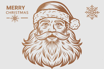Vintage santa claus, vintage santa, santa claus vector, satna claus vector line art, santa claus