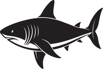 Obraz premium Bull shark vector silhouette art and illustration