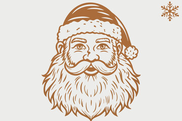 Vintage santa claus, vintage santa, santa claus vector, satna claus vector line art, santa claus