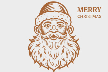 Vintage santa claus, vintage santa, santa claus vector, satna claus vector line art, santa claus