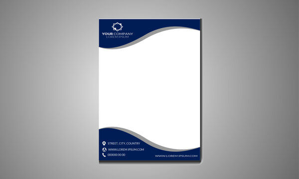 Corporate modern letterhead design bundle template with blue color. creative modern letterhead design template for your project.
Modern Creative & Clean business style letterhead bundle of your corpor