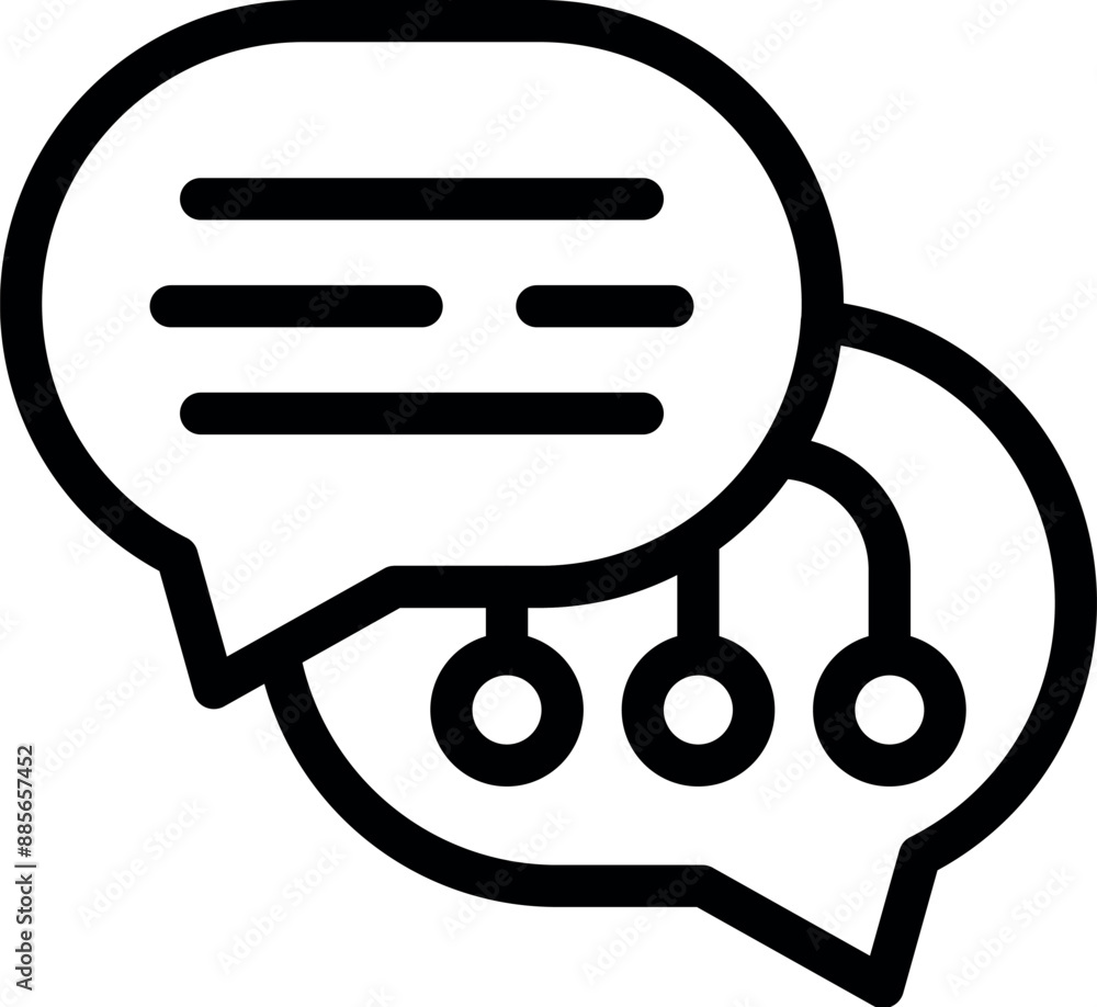 Poster two chat bubbles are connecting, representing online communication and social networking