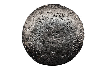 Natural meteorite specimen, black stone rock rounded by the friction of entry into the Earth's...