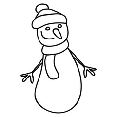 Snowman Vector Illustration: Cheerful Winter Character Design.ai