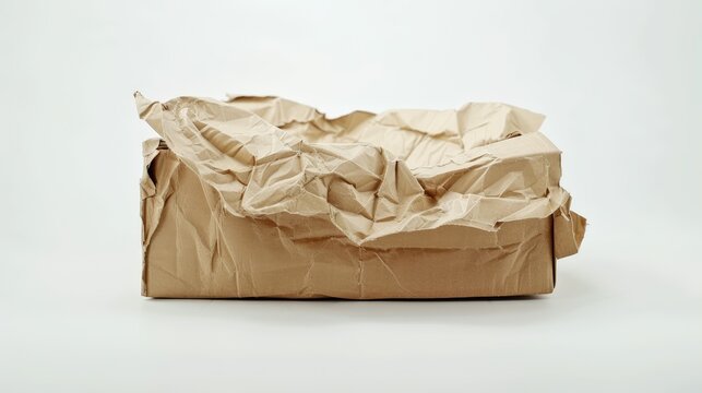 Damaged delivery box. AI generated.