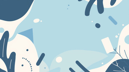 夏や海を思わせる、爽やかな青い色合いのアイキャッチ・タイトル用グラフィック