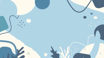 夏や海を思わせる、爽やかな青い色合いのアイキャッチ・タイトル用グラフィック