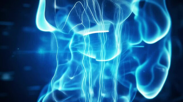 Digestive System Animation. Biology Medical Background