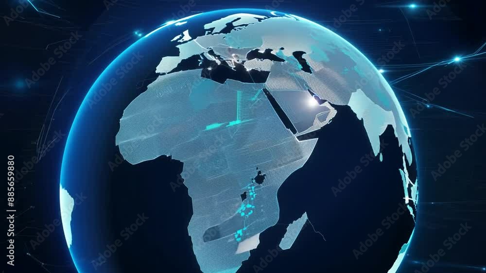 Poster global network from space generative ai