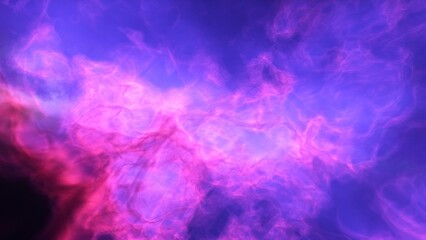 Illustration of a space cosmic background of supernova nebula and stars, glowing mysterious universe
