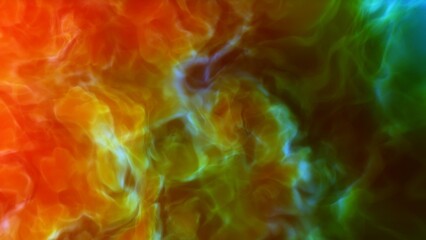 Illustration of a space cosmic background of supernova nebula and stars, glowing mysterious universe
