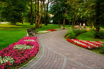 2023-09-03; city ​​park in the city of ustron Poland