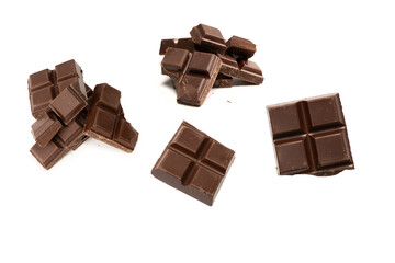 A chocolate bar isolated on white background.