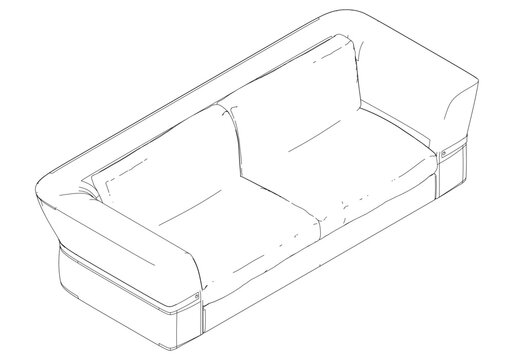 recommend clip art: Sofa or couch line icon. Outline furniture for living room. Vector illustration.