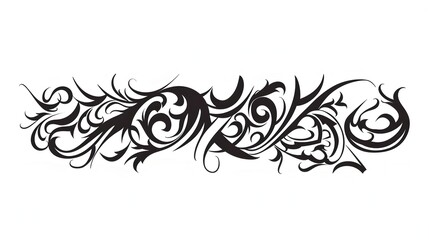Elegant Calligraphic Swirl Design for Shirts Posters and Branding