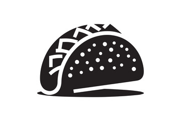 Grilled beef taco silhouette