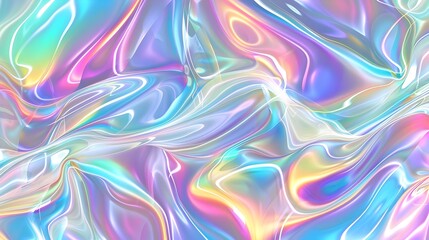 Fototapeta premium Mesmerizing Futuristic Holographic Pattern for Sticker Design or Shirt Print
