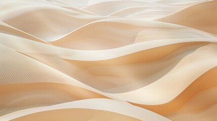 Obraz premium A serene abstract wallpaper featuring delicate, curving lines that resemble the patterns of sand dunes, in soft, sandy hues.