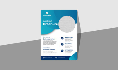 Blue and White Brochure Template Design