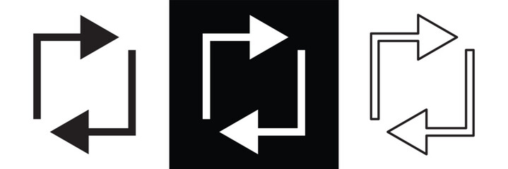 Repost or reshare icon. Social media repost Vector illustration used in verious website in eps 10.