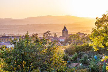 View of the village of Bagnols in France
