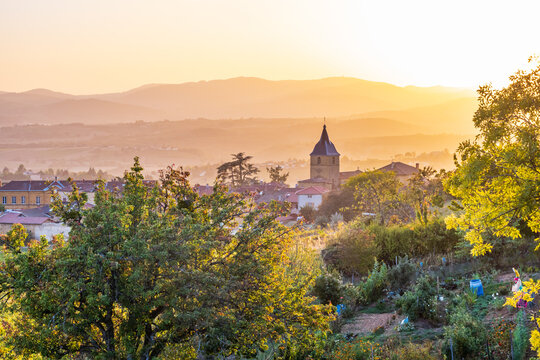View of the village of Bagnols in France