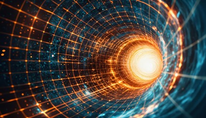 Fototapeta premium Astronomical journey through wormholes and supernovae, universe through cosmic explosions and vortexes