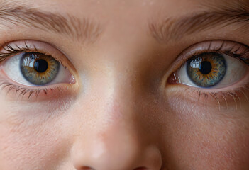 Obraz premium Cinematic Close-Up of a Child with Emotional Eyes
