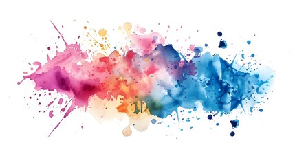Fototapeta premium Vibrant Abstract Watercolor Splash Texture for Sticker Design or Shirt Decor