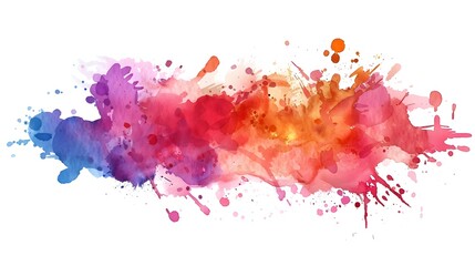 Vibrant Abstract Watercolor Splashes for Versatile Design Applications